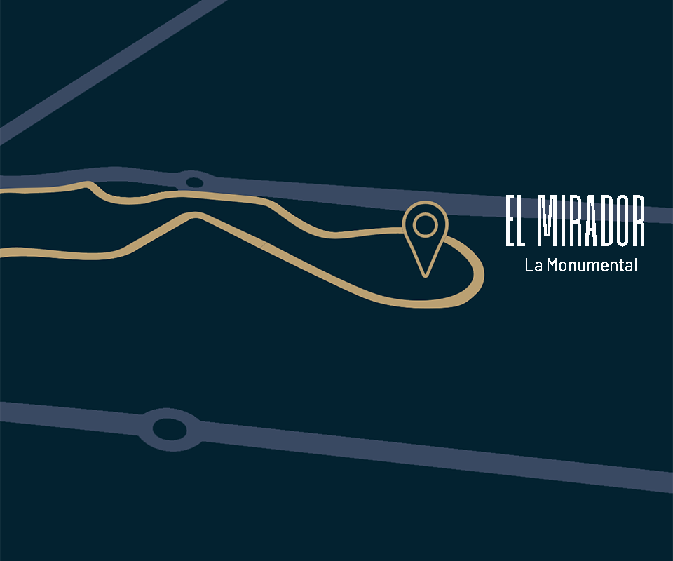 El Mirador &mdash; localiza&ccedil;&atilde;o no circuito, na curva La Monumental