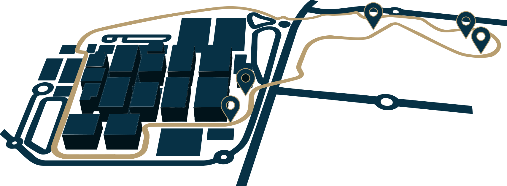 Mapa dos espaços